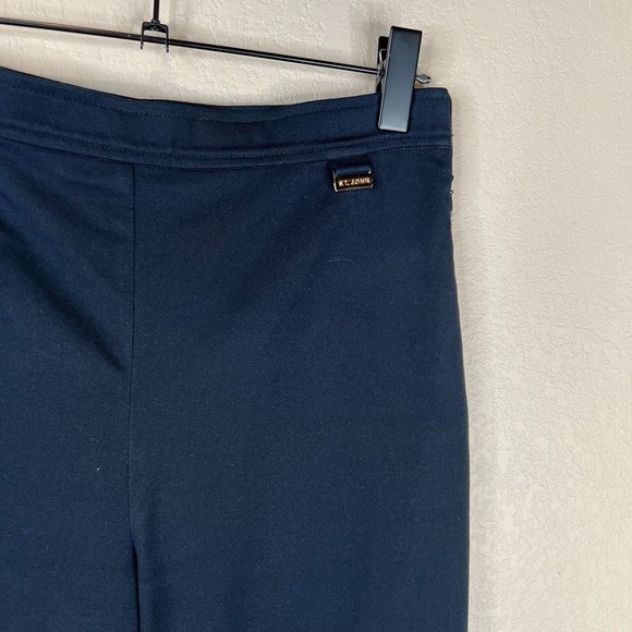 ST. John Sport Women's Activewear Pant Elastic Waist Side Zip Navy‎ Blue Size 4 - Picture 4 of 15
